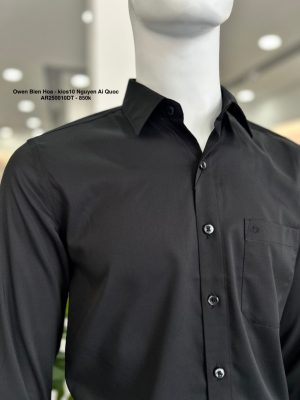 Alternative view of ÁO SƠ MI ĐEN DÀI TAY LENZING MODAL AR250010DT