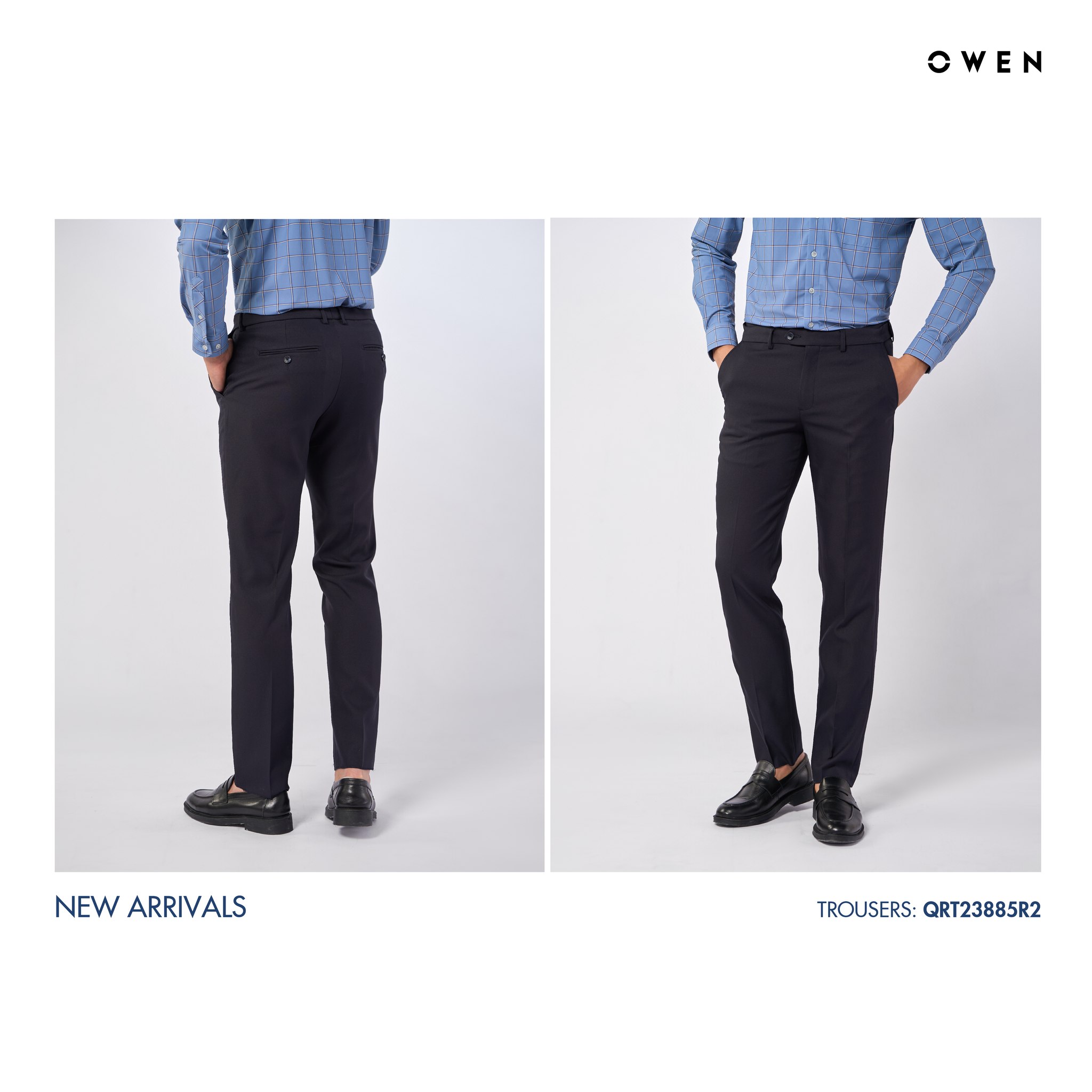 QUẦN TÂY XANH ĐEN NANO QRT231515R1