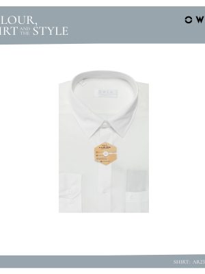 ÁO SƠ MI TRẮNG DÀI TAY  MODAL CÓ TÚI AR240100DT