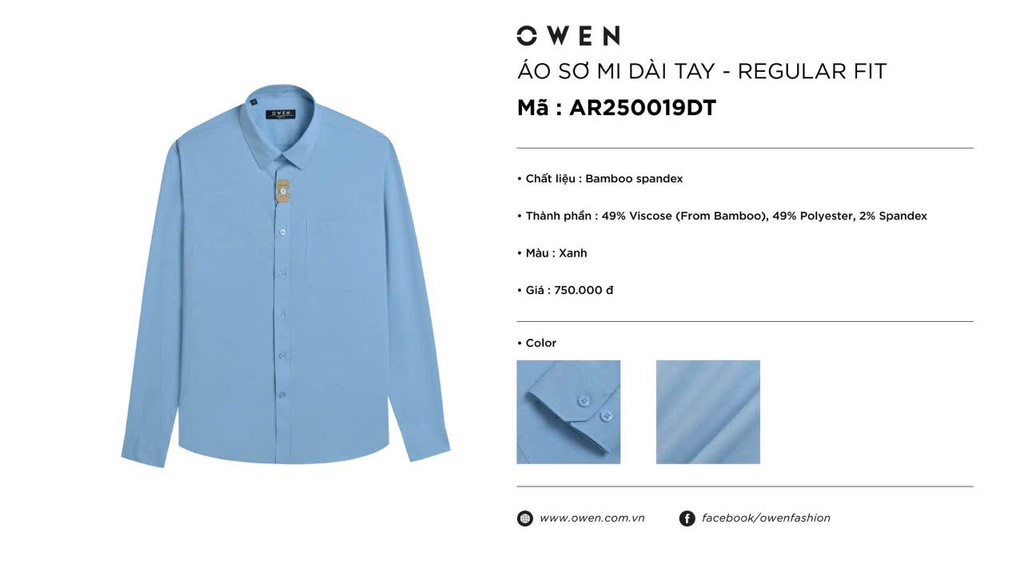ÁO SƠ MI DÀI TAY AR250019DT - Ảnh 2