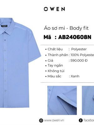 ÁO SƠ MI NGẮN TAY AB240608N