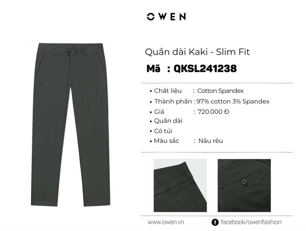 QUẦN KHAKI QKSL241238