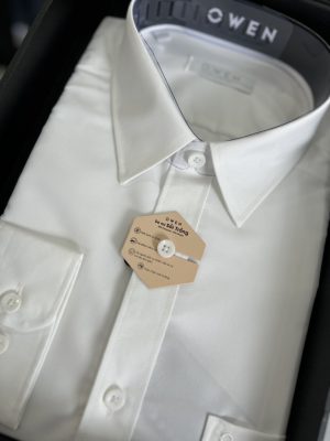 Alternative view of ÁO SƠ MI TRẮNG DÀI TAY MODAL CÓ TÚI AR240312DT