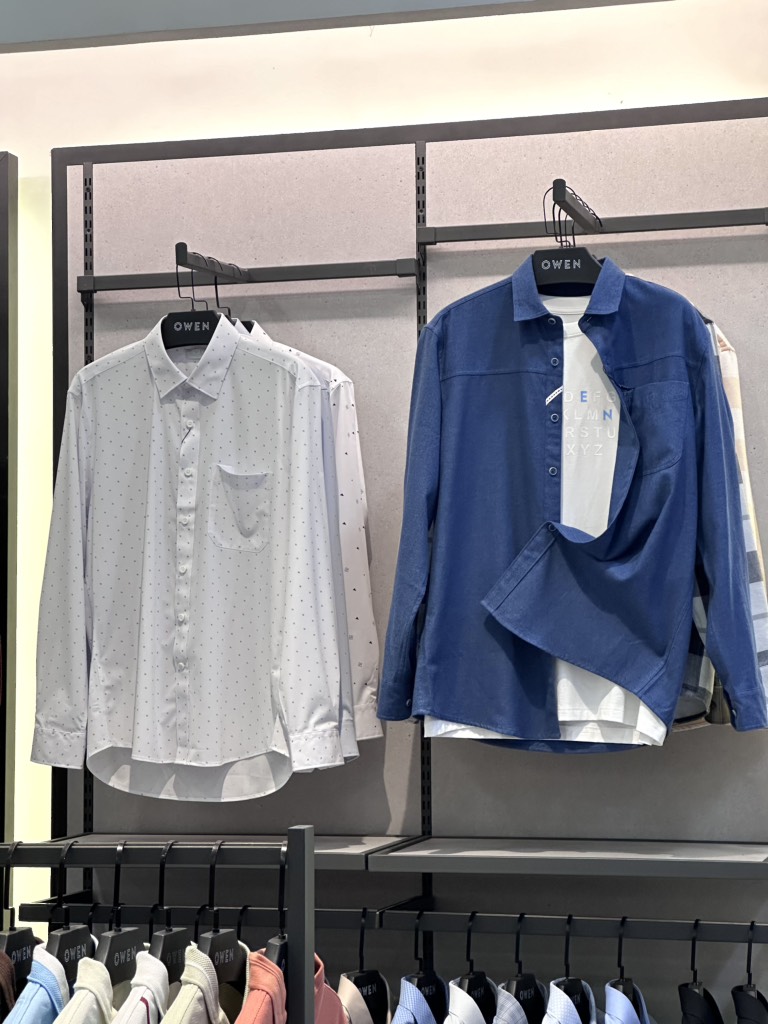 ÁO SƠ MI NỈ DÀI TAY AJ255055DT