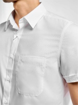 ÁO SƠ MI TRẮNG NGẮN TAY MODAL CÓ TÚI AR240102NT