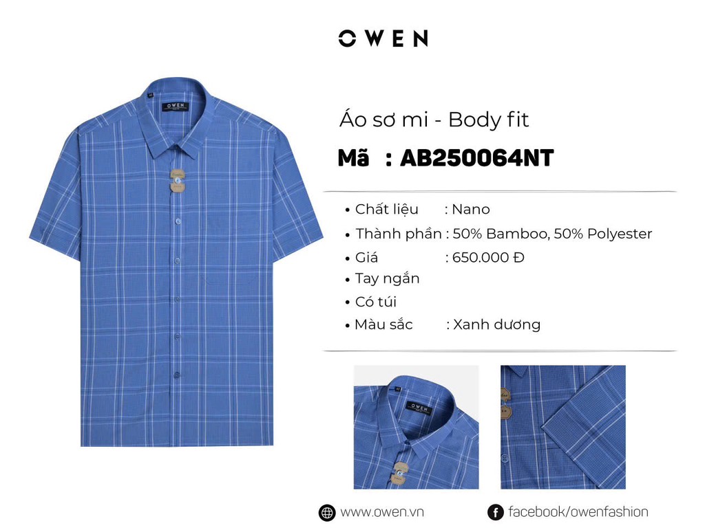 ÁO SƠ MI NGẮN TAY AB250064NT - Ảnh 3