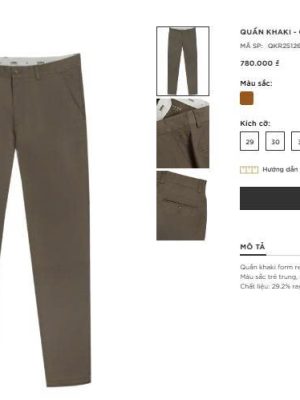 Alternative view of QUẦN KHAKI QKR251267