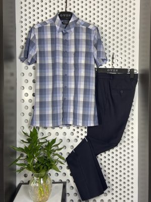 Alternative view of QUẦN TÂY XANH ĐEN NANO QR23884