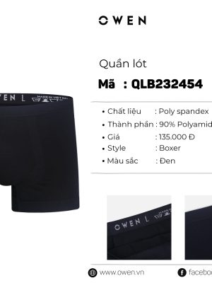 QUẦN LÓT BOXER ĐEN QLB232454