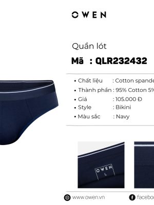 QUẦN LÓT TAM GIÁC XANH ĐEN QLR232432