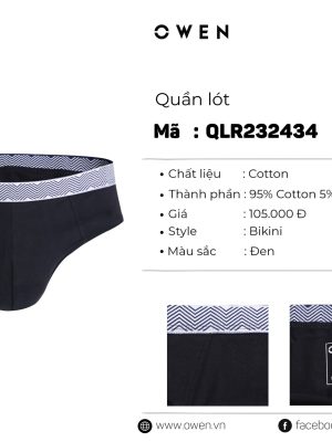 QUẦN LÓT TAM GIÁC ĐEN QLR232434