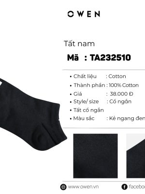TẤT CỔ NGẮN ĐEN TA232510