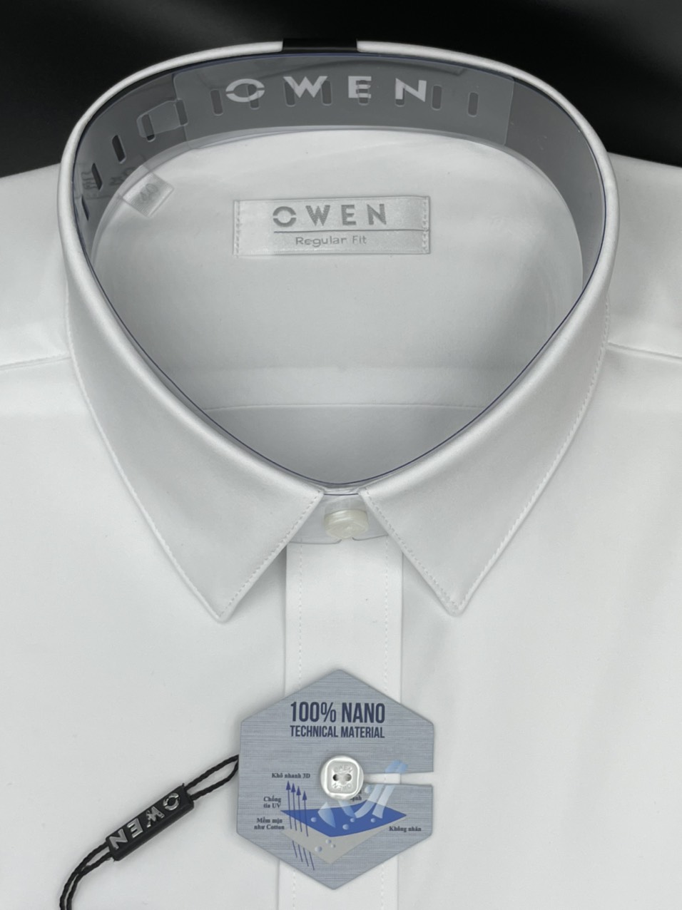 ÁO SƠ MI TRẮNG DÀI TAY NANO CÓ TÚI AR230315DT - Ảnh 2