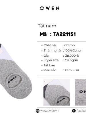 TẤT BÀN XÁM NHẠT TA221151