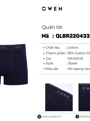 QUẦN LÓT BOXER XANH ĐẬM QLBR220433