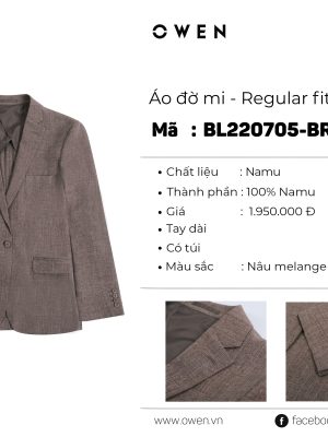 ÁO BLAZER NÂU NHẠT BL220705-LBU
