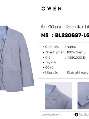 ÁO BLAZER XÁM XANH CARO BL220697-LGR