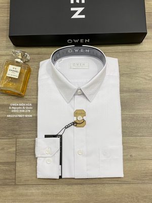 ÁO SƠ MI TRẮNG DÀI TAY BAMBOO AR221279DT vân