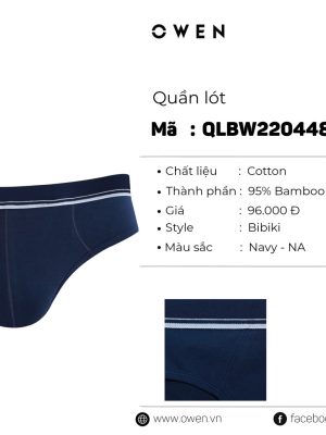 QUẦN LÓT TAM GIÁC XANH ĐEN QLBW220448