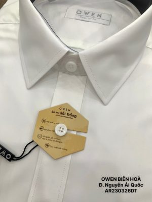 Alternative view of ÁO SƠ MI TRẮNG DÀI TAY MODAL CÓ TÚI AR230326DT