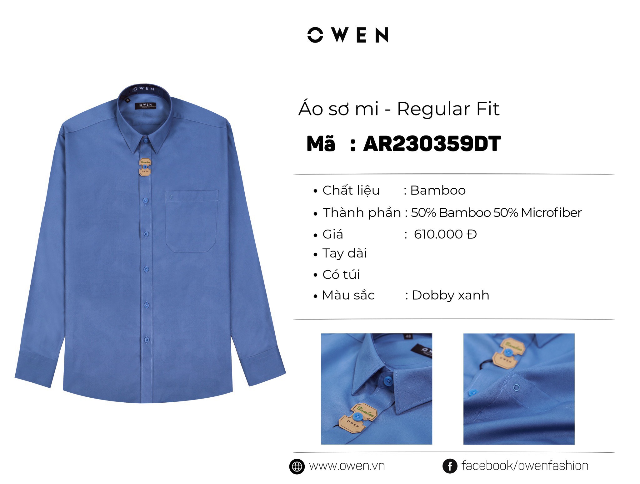 ÁO SƠ MI DÀI TAY AR230359DT - Ảnh 2