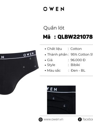 QUẦN LÓT TAM GIÁC ĐEN QLBW221078