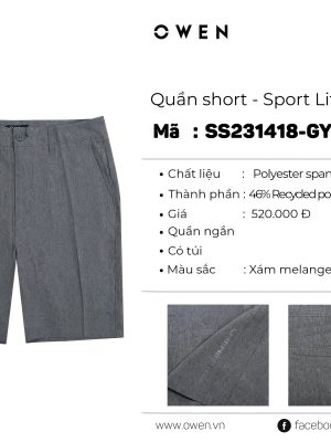 QUẦN SHORT SS231418-GY