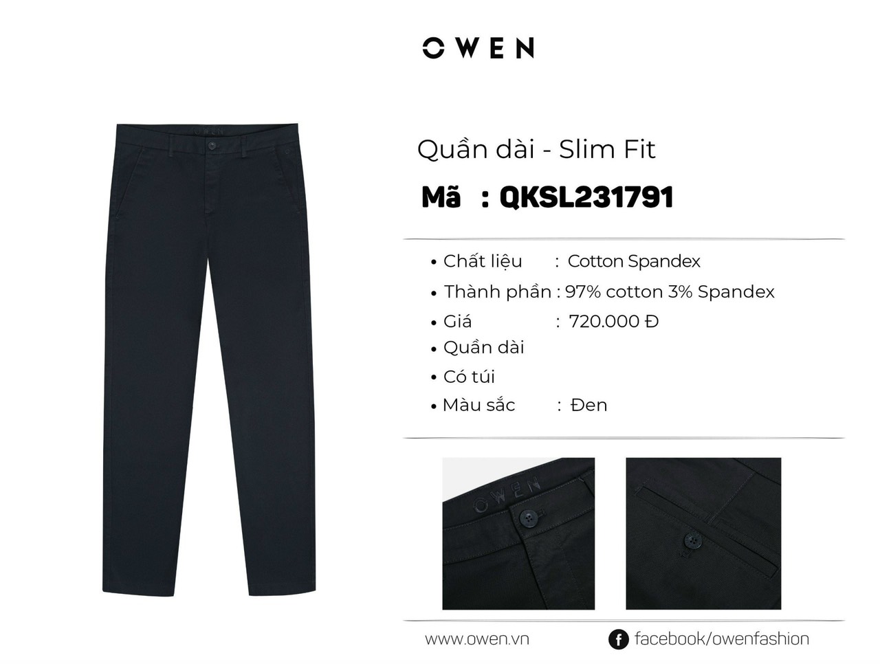 QUẦN KHAKI QKSL231791