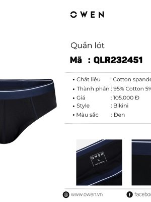 QUẦN LÓT TAM GIÁC ĐEN QLR232451