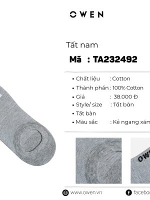 TẤT BÀN XÁM NHẠT TA232492