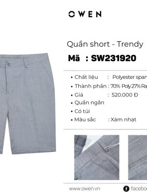 Alternative view of QUẦN SHORT SW231920