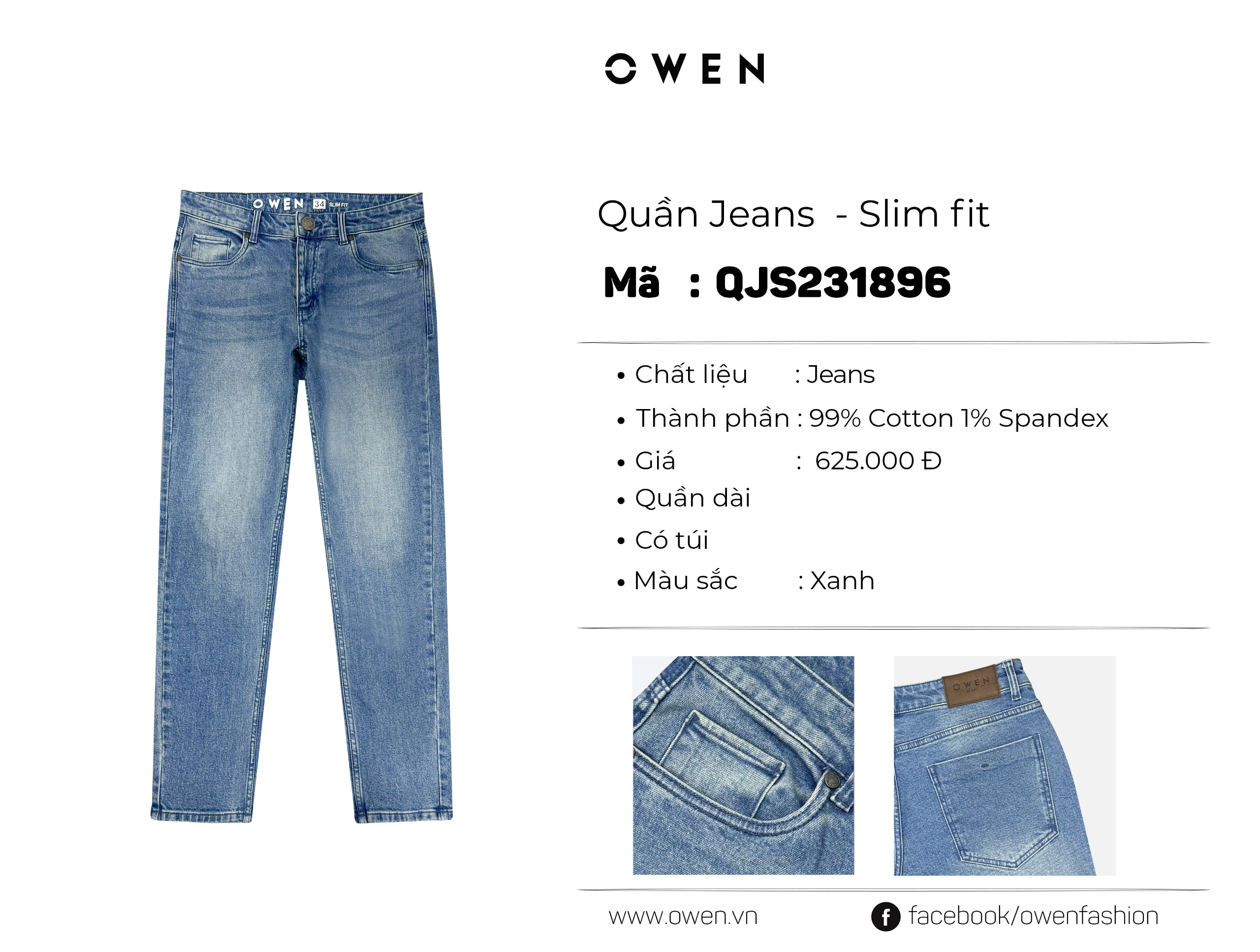 QUẦN JEAN QJS231896 - Ảnh 5