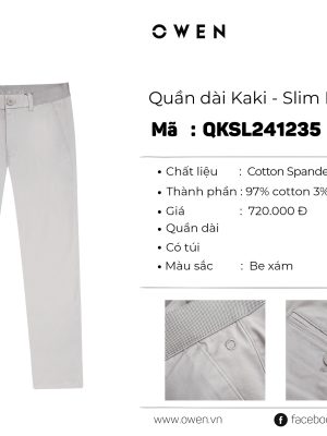 Alternative view of QUẦN KHAKI QKSL241235