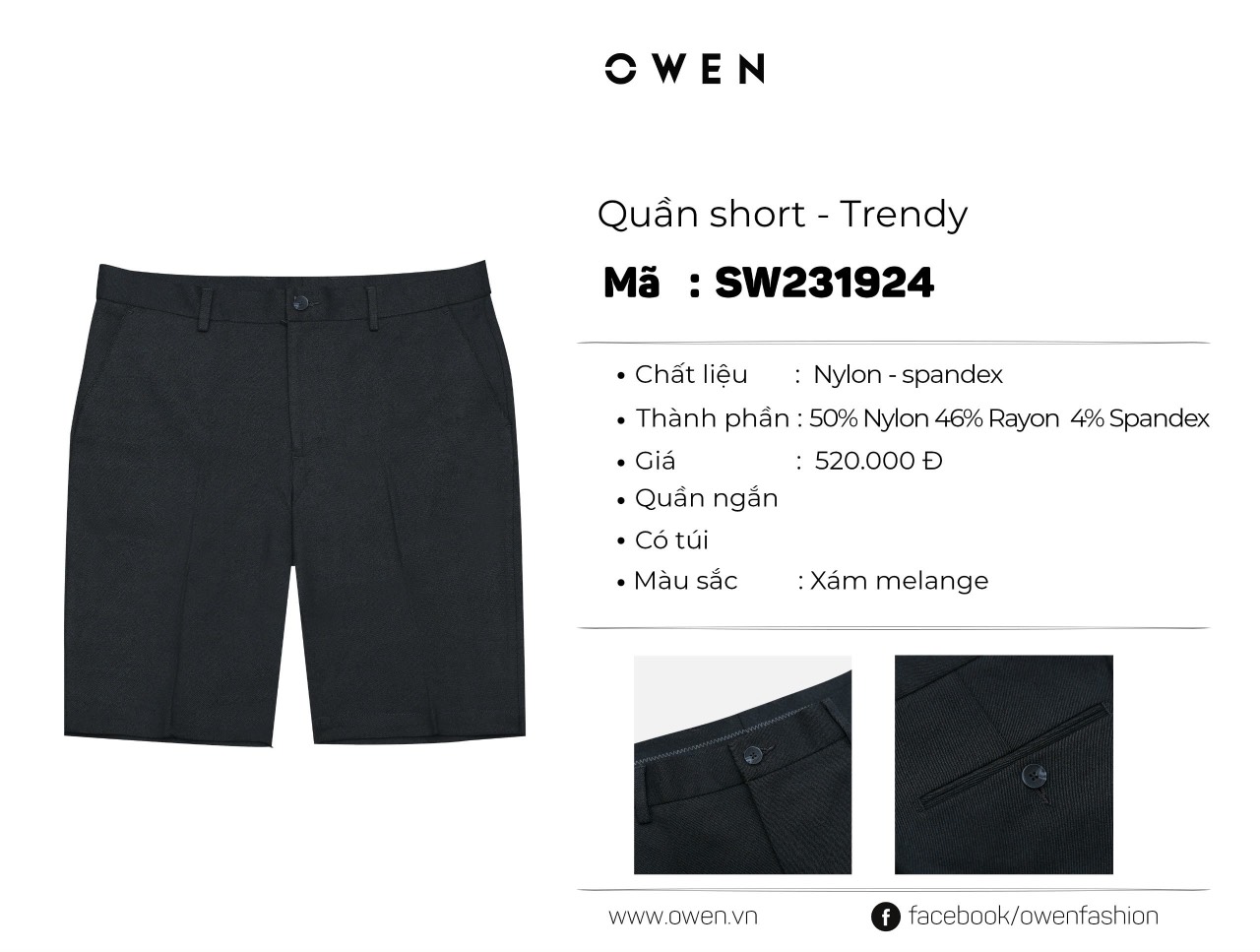 QUẦN SHORT SW231924 - Ảnh 5