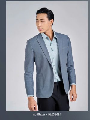 Alternative view of ÁO BLAZER SỌC XÁM ĐÁ BL231694