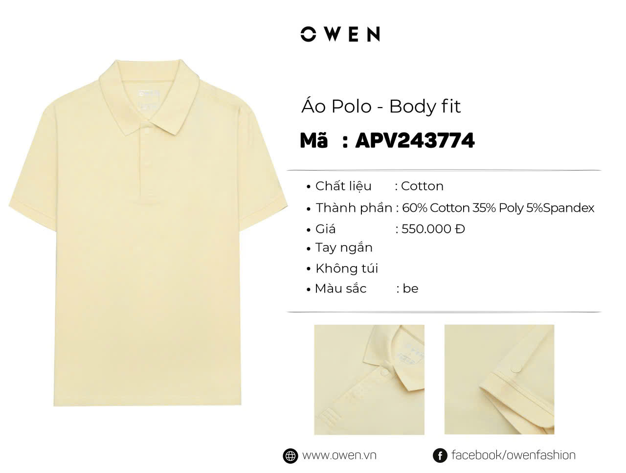 ÁO THUN POLO APV243774 - Ảnh 3