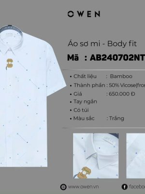 Alternative view of ÁO SƠ MI NGẮN TAY AB240702NT