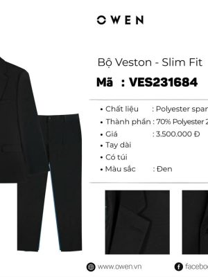 VEST BỘ ĐEN VES231684