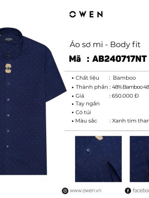Alternative view of ÁO SƠ MI NGẮN TAY AB240717NT