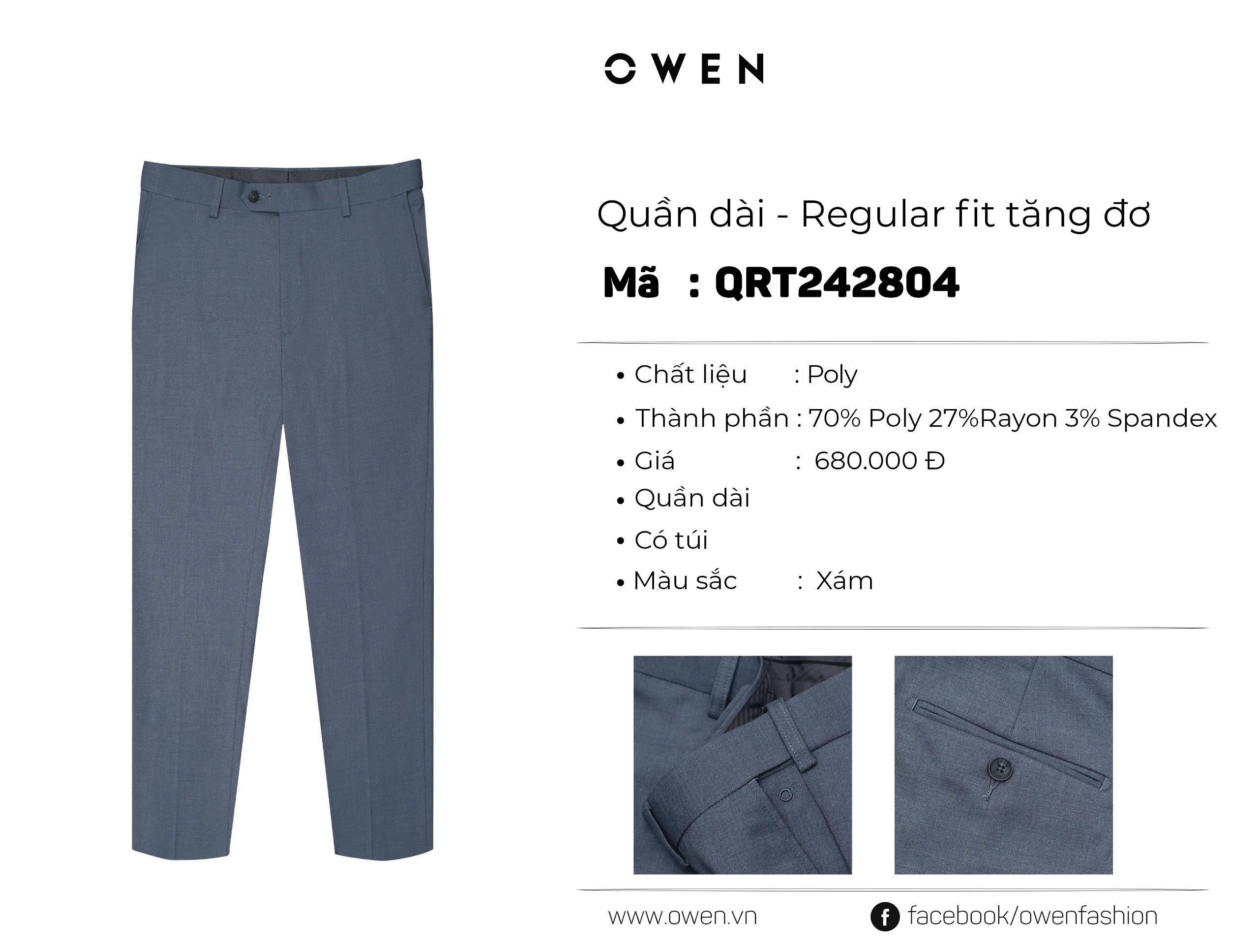 QUẦN TÂY QRT242804 - Ảnh 2