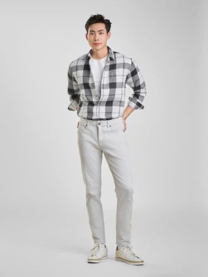 ÁO SƠ MI NỈ DÀI TAY AJ240722DT