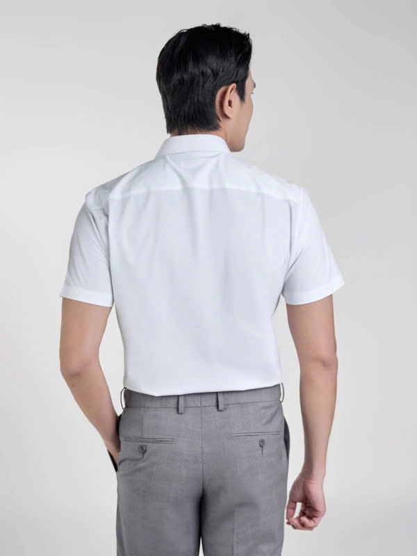 ÁO SƠ MI TRẮNG NGẮN TAY BAMBOO AB250022NT - Ảnh 3