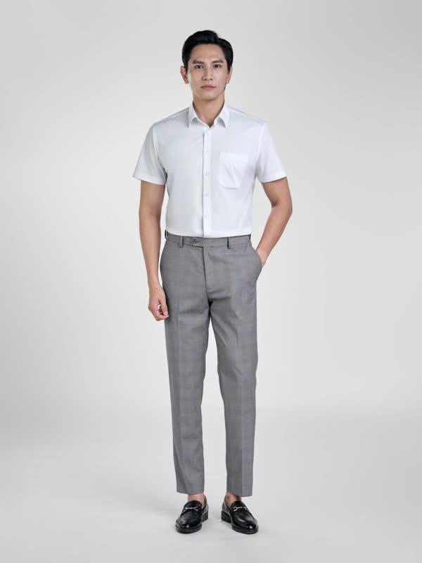 ÁO SƠ MI TRẮNG NGẮN TAY BAMBOO AB250022NT - Ảnh 4