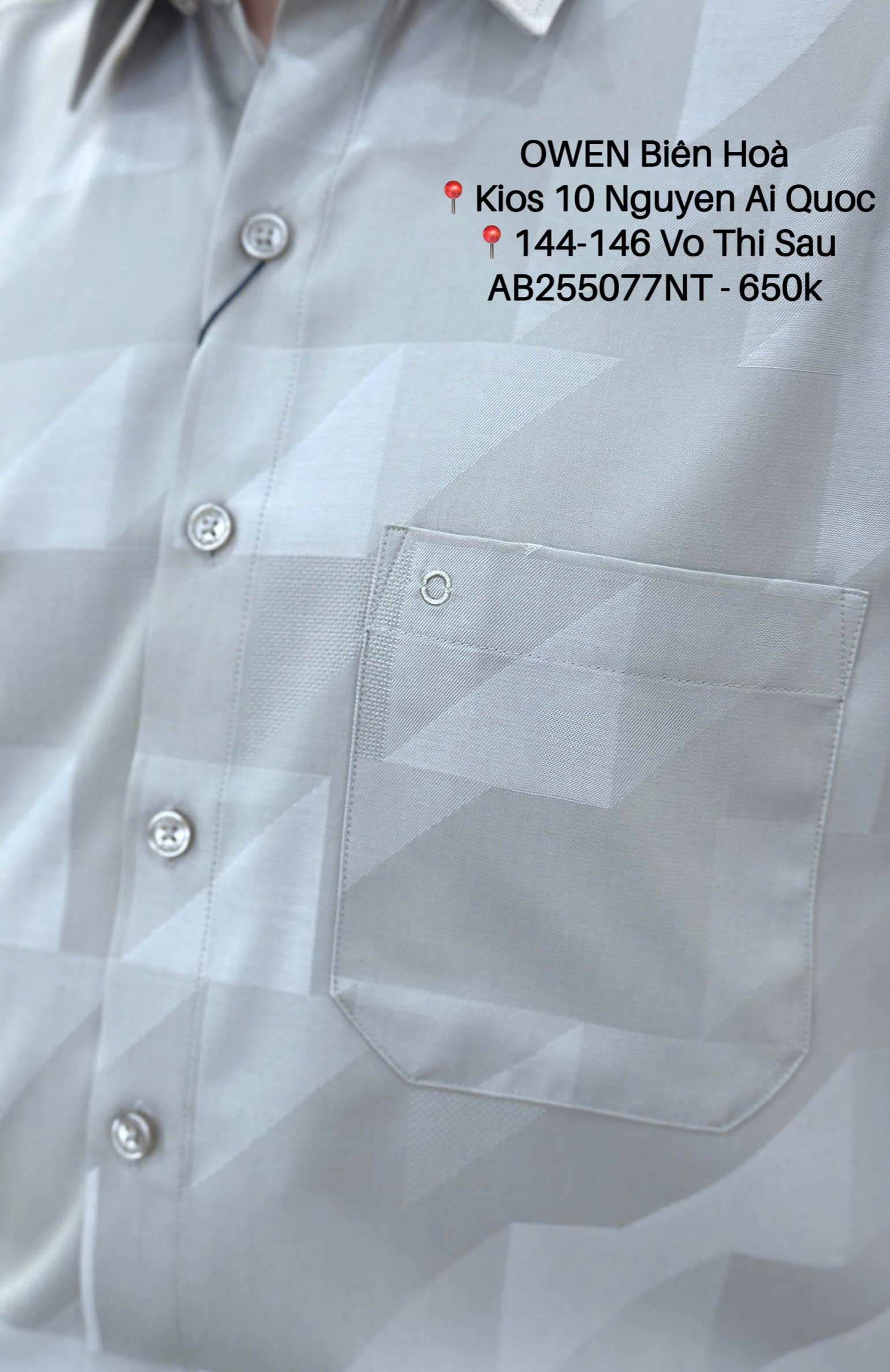 ÁO SƠ MI NGẮN TAY AB255077NT - Ảnh 4