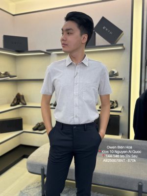 ÁO SƠ MI NGẮN TAY AB250078NT