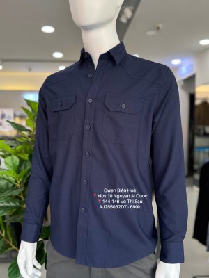 ÁO SƠ MI NỈ DÀI TAY AJ255032DT