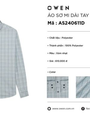 ÁO SƠ MI DÀI TAY AS240611D