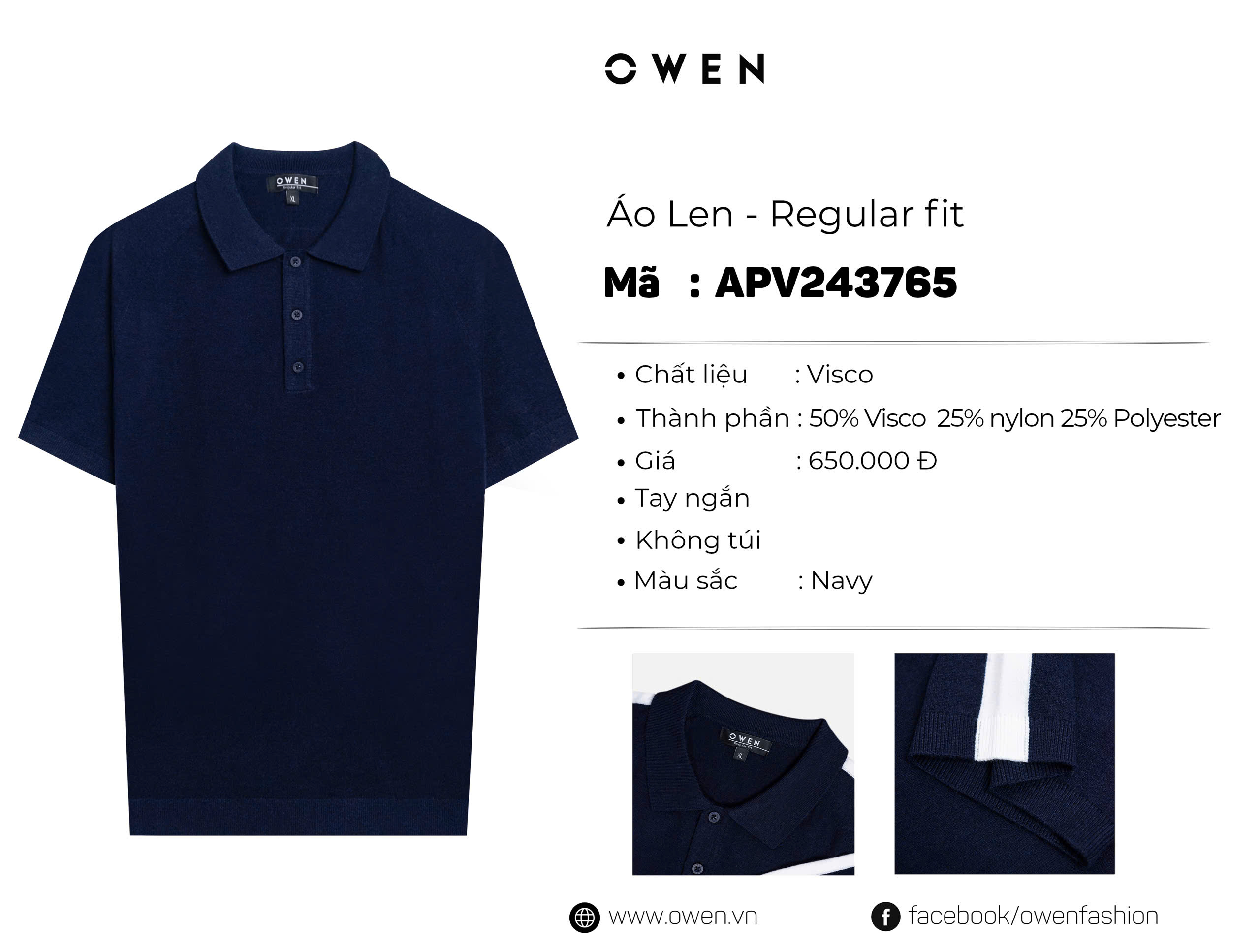 ÁO LEN NGẮN TAY APV243765 - Ảnh 3